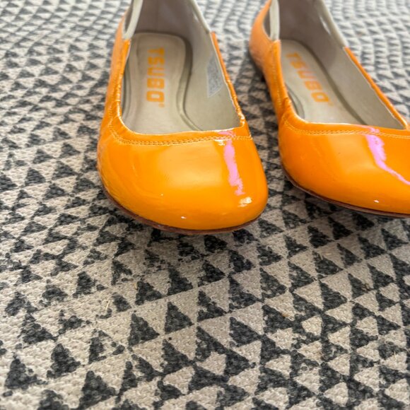 Tsubo yellow patent ballet style flats - Picture 6 of 7